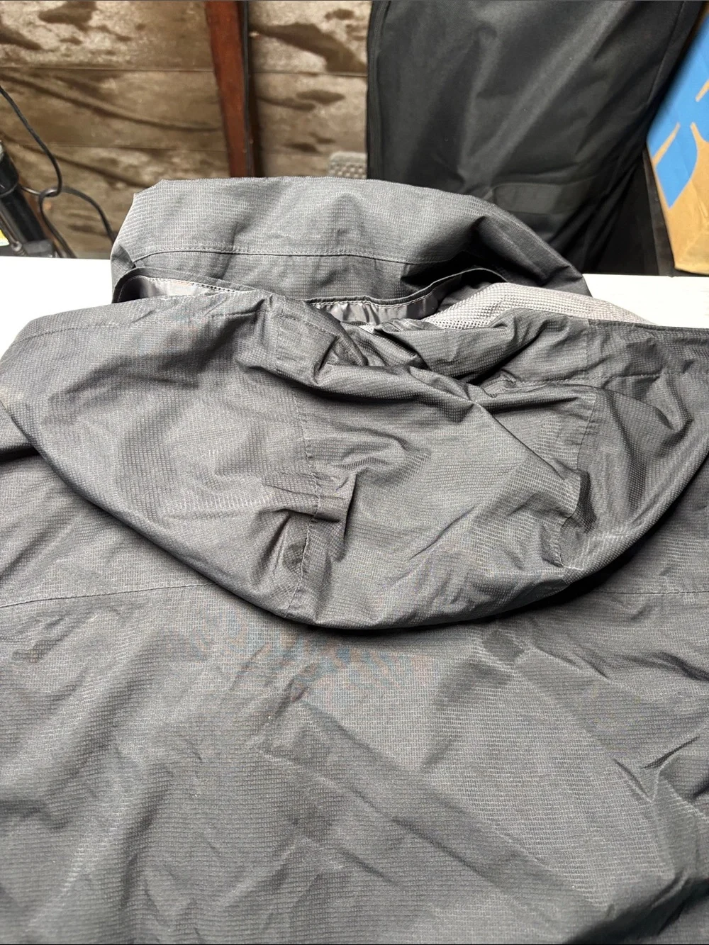 adidas Men’s Black Hooded Raincoat Jacket